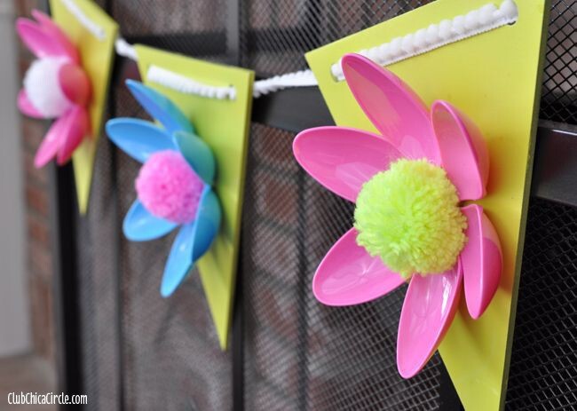 Spring flower garland