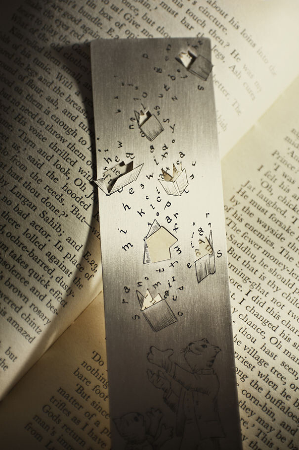 Hand-Carve Silver Bookmarks