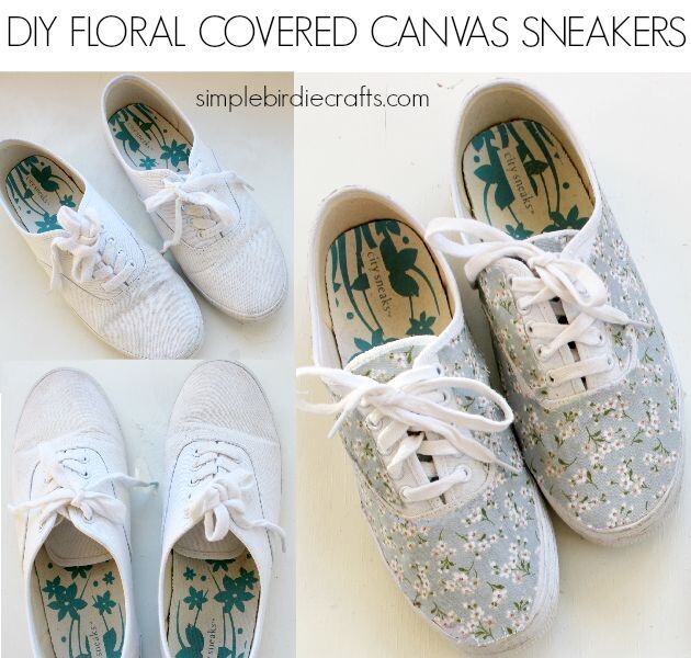 12. Floral Covered Canvas Sneakers