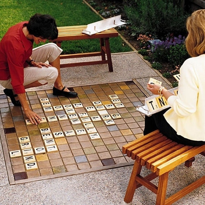19) Create a giant Scrabble set for outdoor fun