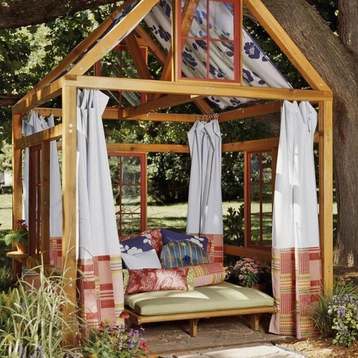 14) Build a custom gazebo and get ready for compliments about how great it looks