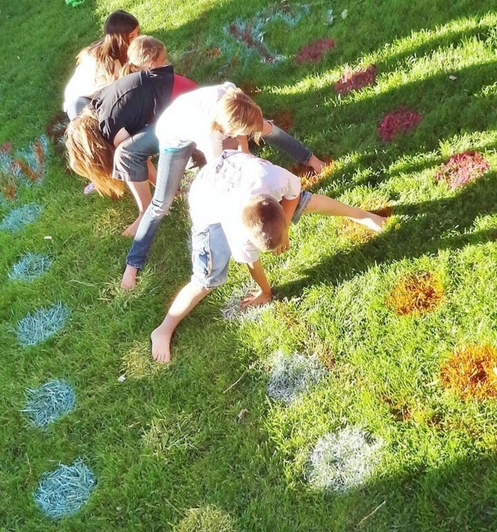 25) Build an outdoor Twister game