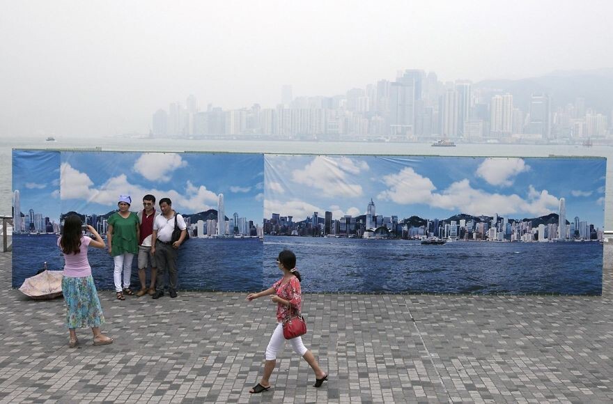 Fake Hong Kong Skyline For Tourists