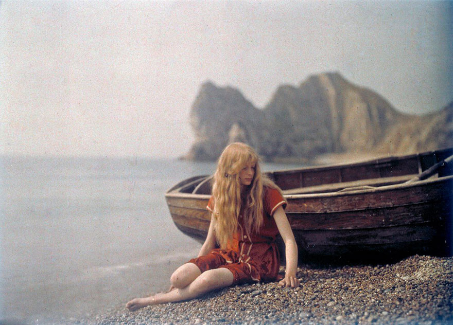 Christina In Red: Rare 1913 Color Photos