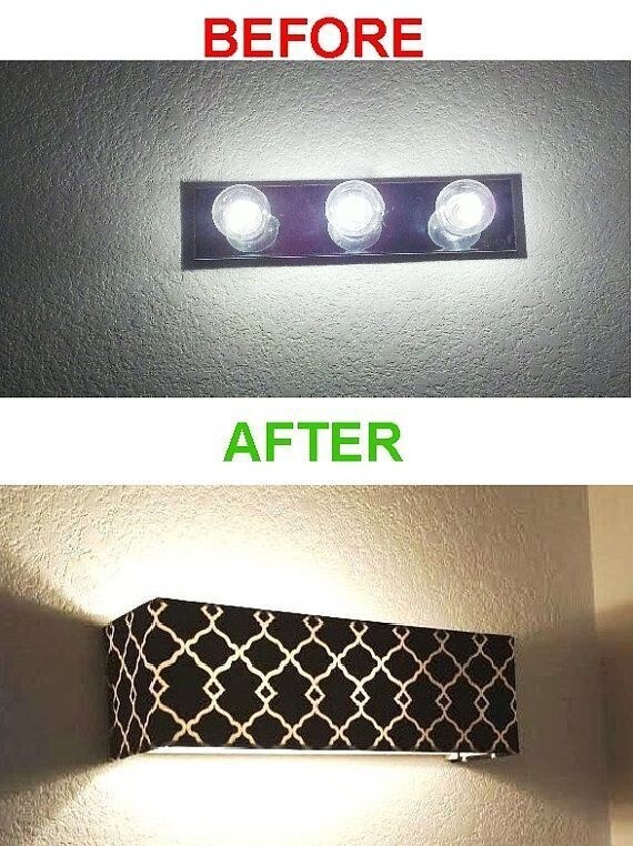 A shade to cover your old-fashioned vanity lights.