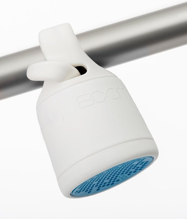 This waterproof Bluetooth speaker that attaches to your shower rod.