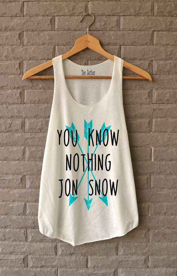“You Know Nothing” Jon Snow Tank Top