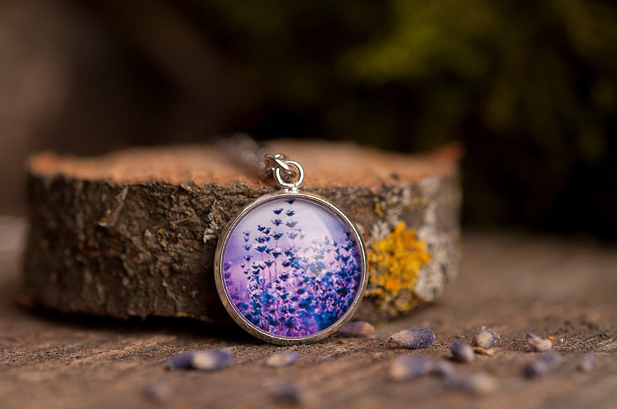 Purple Lavender Necklace