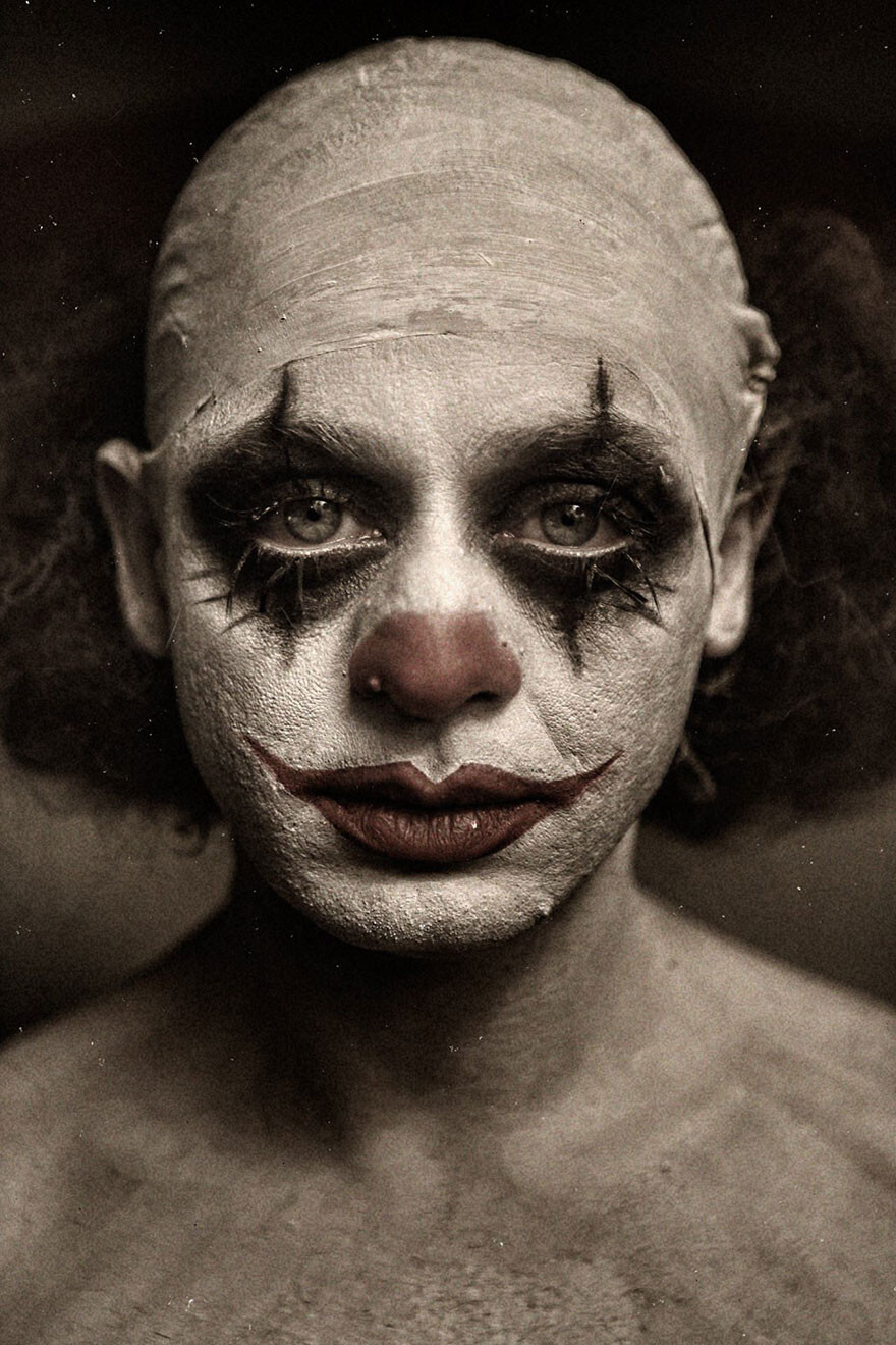 Spine-Chilling Clown Portraits 