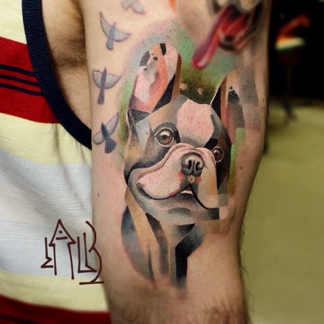 Animal Tattoos With Digital Pixel Glitches By Russian Artist