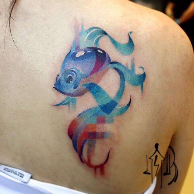 Animal Tattoos With Digital Pixel Glitches By Russian Artist