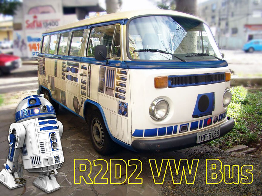 DIY ‘Star Wars’ Vehicle Wrap Turns Old VW Camper Into R2-D2