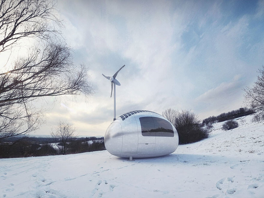 Tiny Wind & Solar Powered Home Lets You Live Off The Grid Anywhere In 