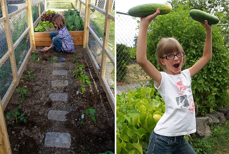 She also plans to grow 250lbs of food for the homeless in her little garden