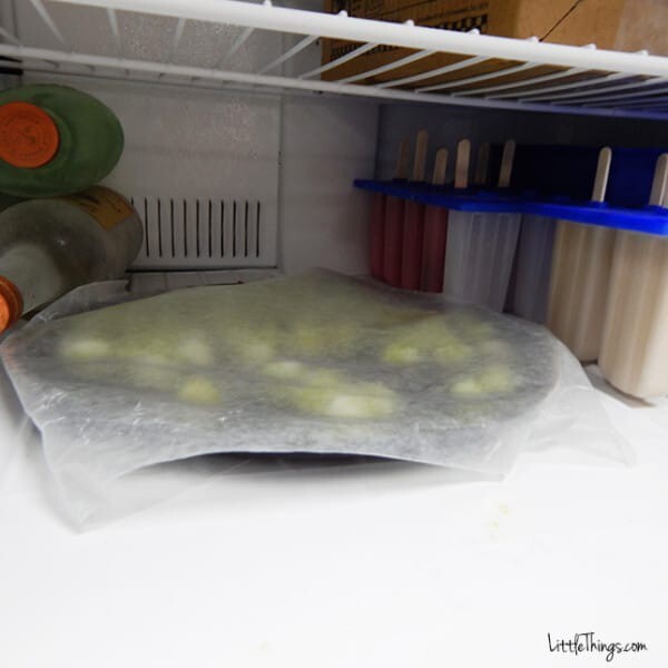 Cover the plate of grapes and place in the freezer until frozen (about 3–4 hours).
