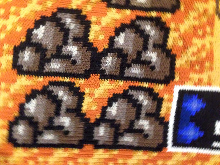 This Man Spent 6 Years Crocheting A Super Mario Bros Map Blanket