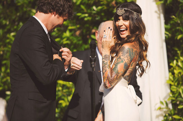 15 Stunning Brides With Tattoos