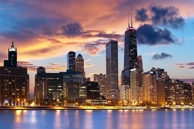 7. Skyline, Chicago, Illinois.