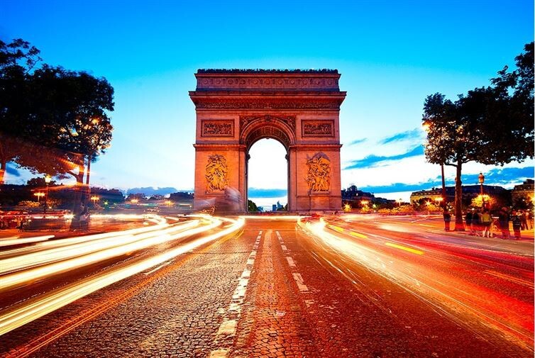 10. The Arc de Triomphe in Paris, France.