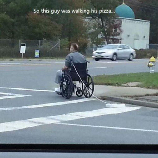 Walk your pizza if you want to 