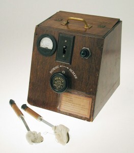 6. An early defibrillator, circa 1940s. 