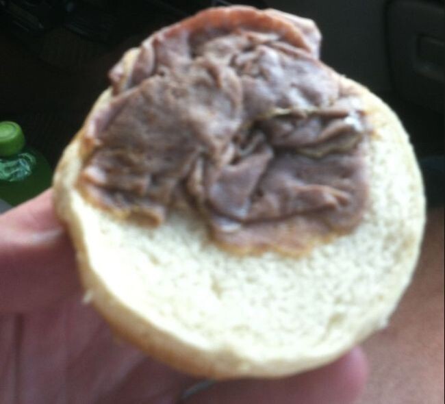 22. This grey meat that doesn't fill the bun: