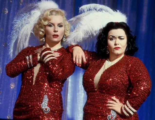 Dawn French and Jennifer Saunders in a 2007 BBC spoof of 'Gentlemen Prefer Blondes'