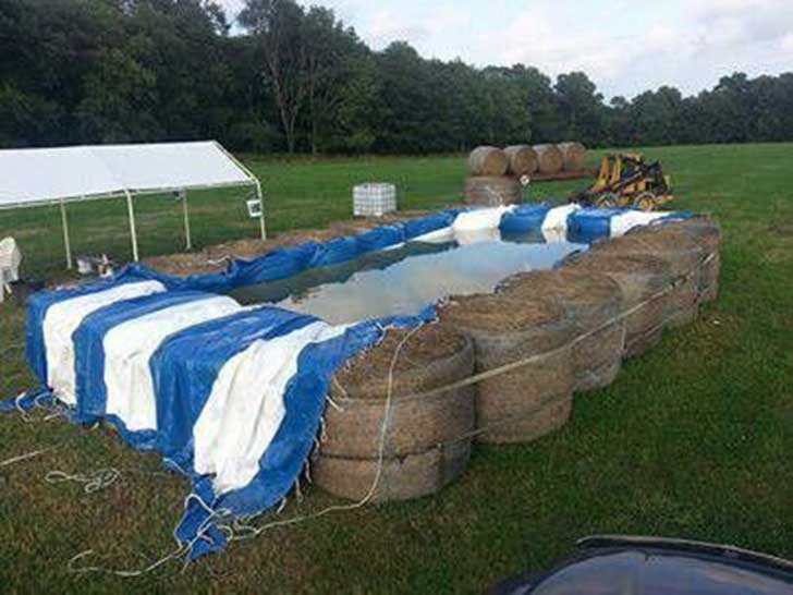I think horses would love this hay pool.