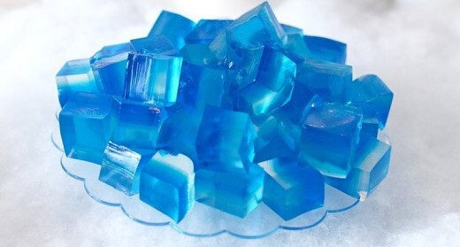 9. Because normal ice is boring, make Kristoff's ice cubes using blue jello cubes.