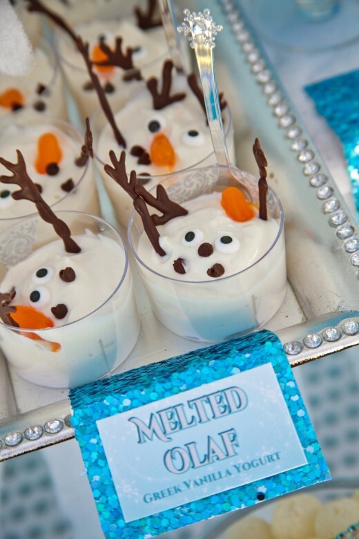 2. It may be a bit morbid but what can be melted can freeze again. Melted Olaf yogurt cups.