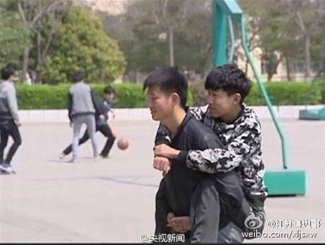 He Carries His Friend To School Every Day
