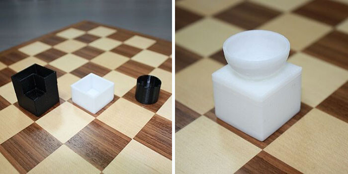 We 3D-Printed A Chess Set With Tiny Flower Pots As Chess Pieces