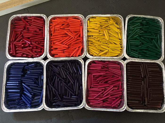 The finished crayons are delivered to hospitals throughout California