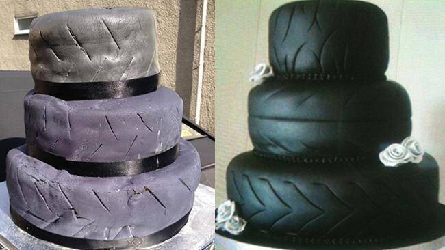 Now, I have to wonder why the tire wedding cake is even a thing to begin with