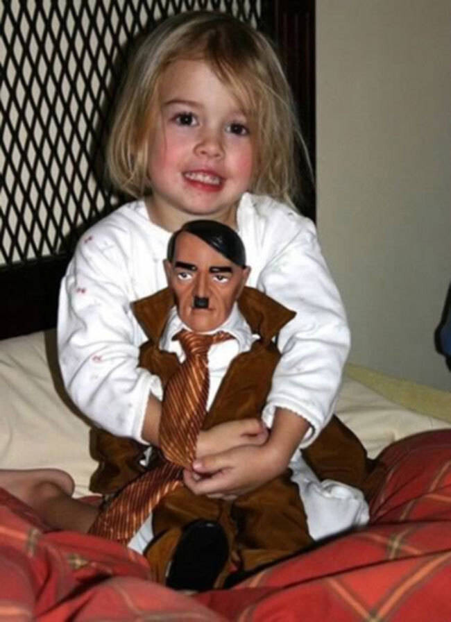 5. Oh Hitler doll, nice. What a perfect thing to get your 4-year-old