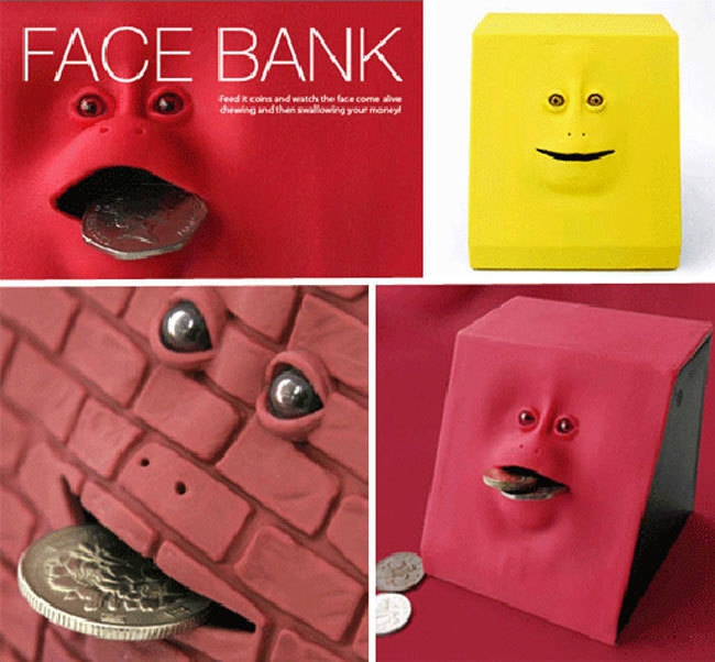 12. "The Face Bank," a toy straight from your worst nightmares.