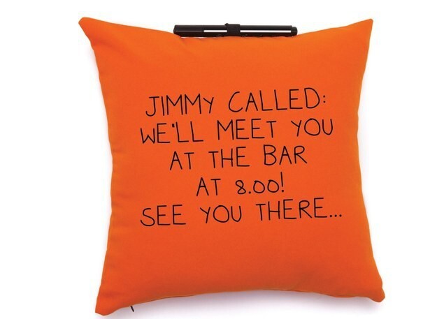 And a pillow you can use as a notepad.
