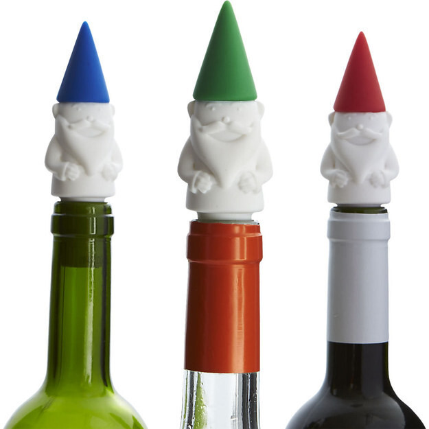 A gang of gnomes to keep your wine stoppered.