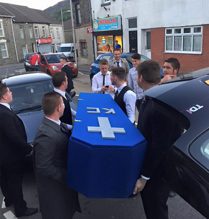 “One of the boys, Shaun Bundy, organised most of it and he spent Friday and Saturday making the coffin”