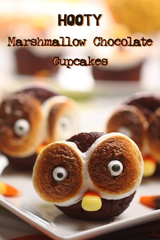 Hooty Marshmallow Cupcakes