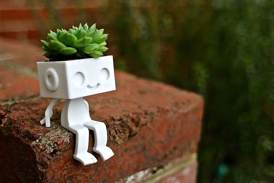 #13 Robot Succulent Planter