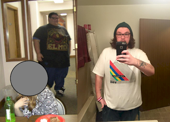 Reddit user SethIdol started out at 660 lbs and at the time of the picture, he weighed 285 lbs.