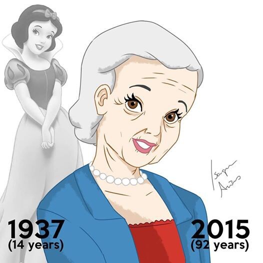 And Snow White would still be kicking it at 92 years old.