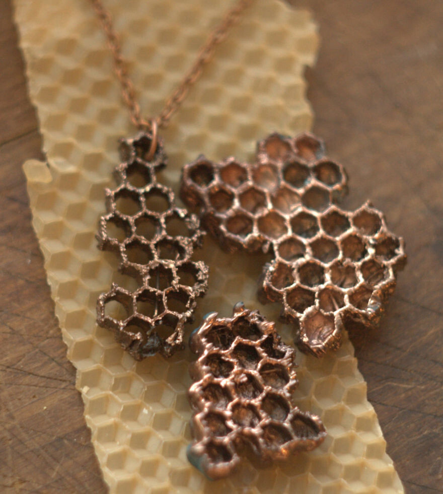 Beautiful Jewelry Made From Natural Objects Using Electroforming Method