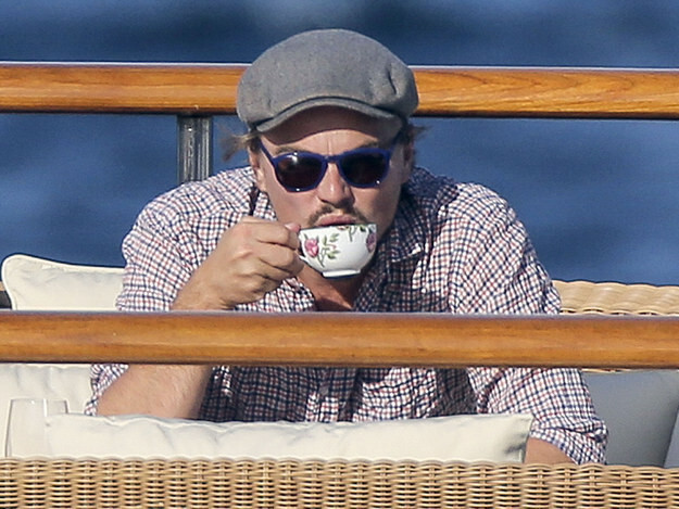 3. And casually hung out sipping from a tiny tea cup