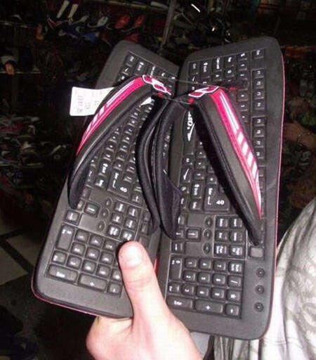 2. Keyboard slippers to fulfill every tech nerds' dream