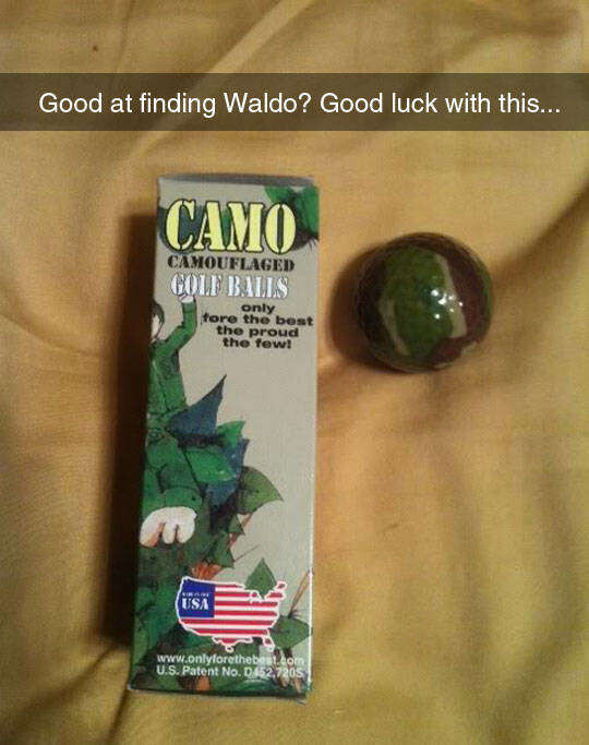 9. Good luck finding your golf ball with these camouflaged golf balls
