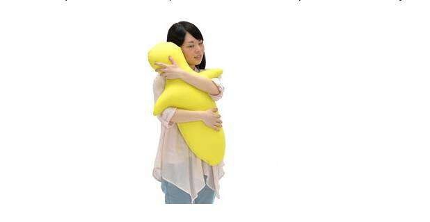 "Hugvie," the hugable doll that resembles a human child just closely enough to be extremely creepy. 