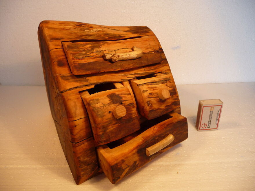 I Hand-Craft Wood Drawers That Look Like Trees To Escape Busy City Life