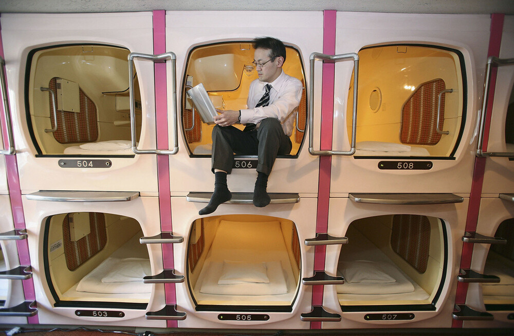 Capsule hotels for $50 a night.